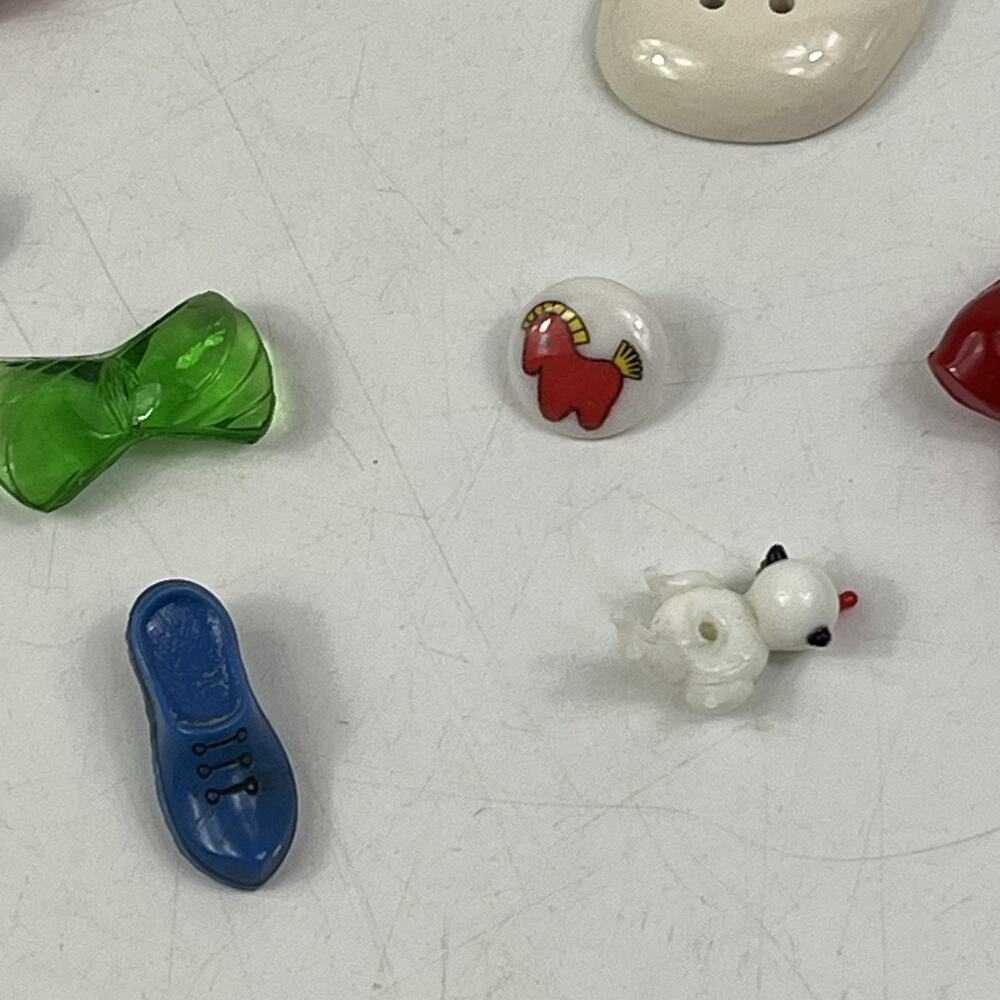 Vtg Lampwork Glass Beads Lot Animal Bird Dog Bows Snowman Jewelry Making Craft - Picture 4 of 10